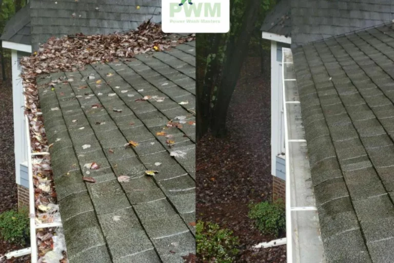 Gutter Cleaning - Before and after